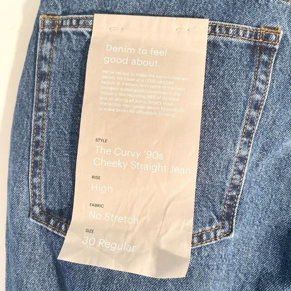 NWT Everlane Curvy 90s Cheeky Straight Jean - Picture 10 of 13